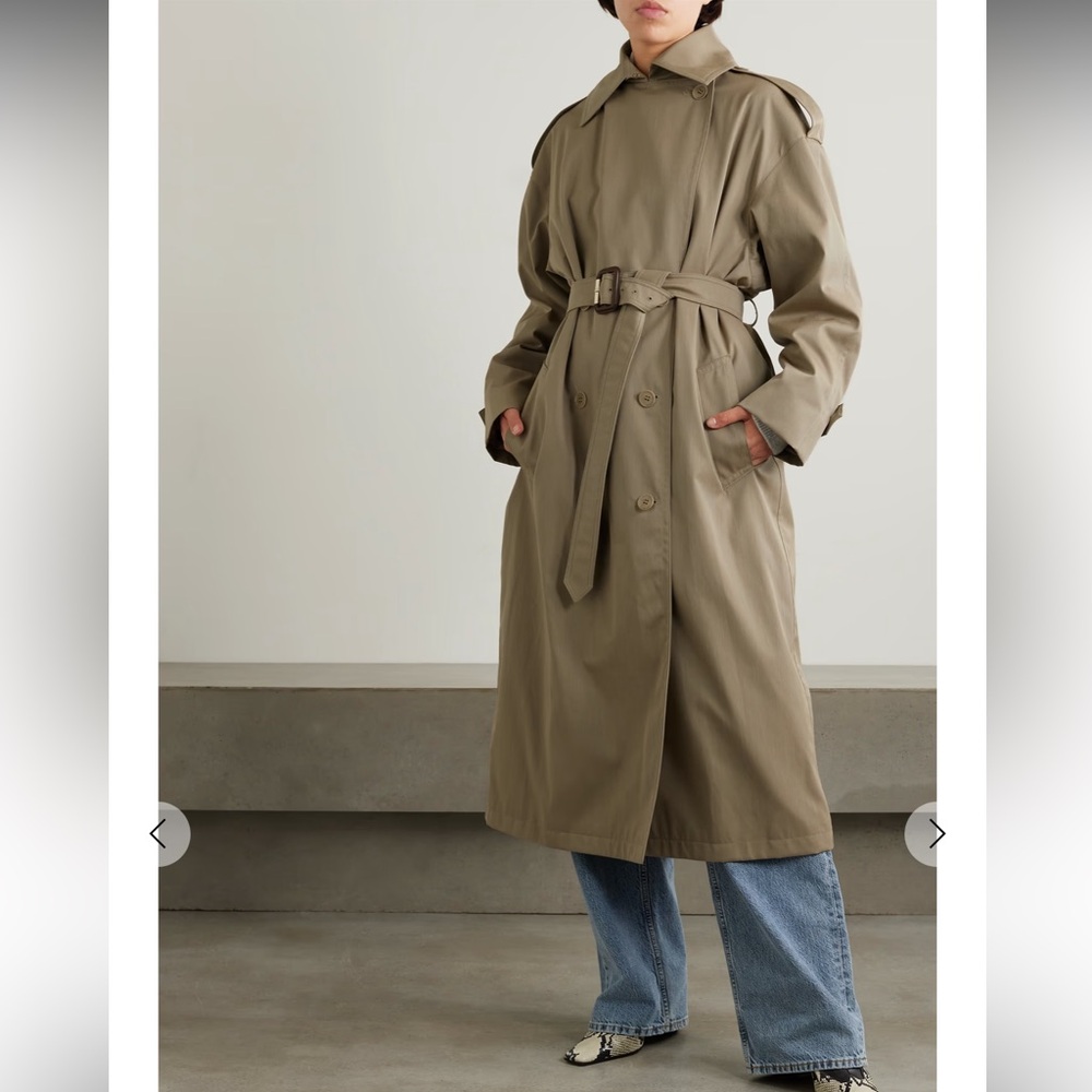 Max Mara Wool Blend Gabardine Trench